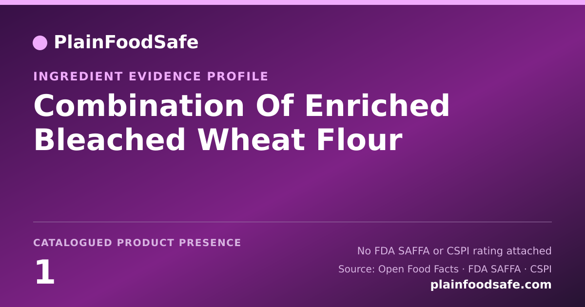 Share card for Combination Of Enriched Bleached Wheat Flour Food Ingredient Evidence Profile
