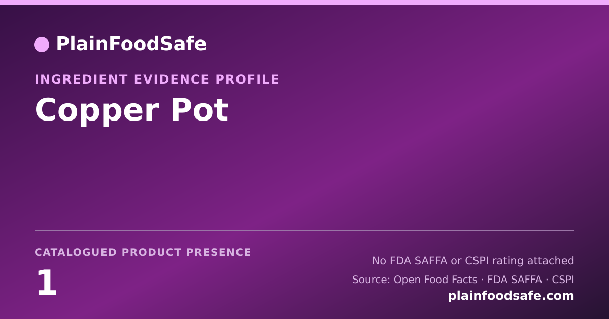 Share card for Copper Pot Food Ingredient Evidence Profile