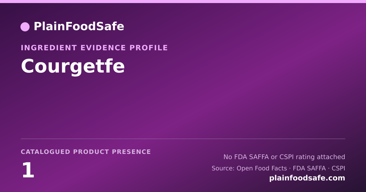 Share card for Courgetfe Food Ingredient Evidence Profile