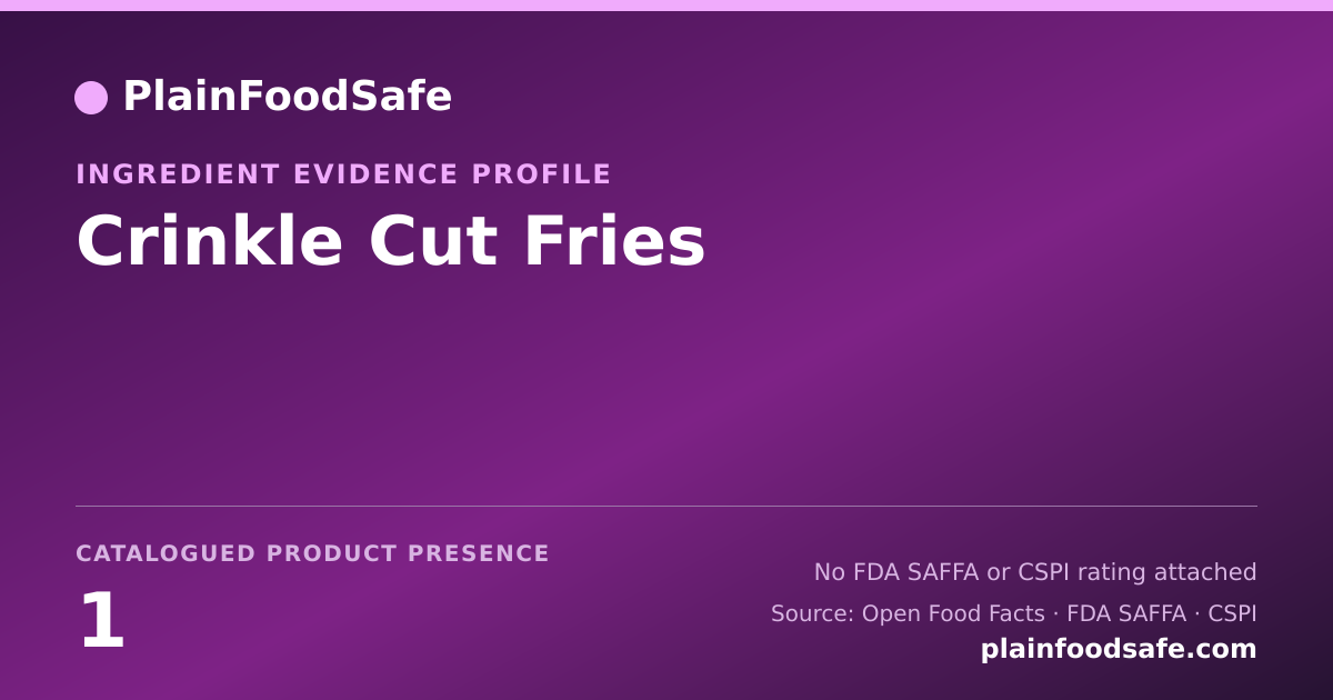 Share card for Crinkle Cut Fries Food Ingredient Evidence Profile