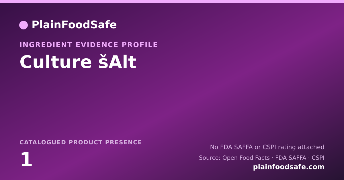 Share card for Culture šAlt Food Ingredient Evidence Profile