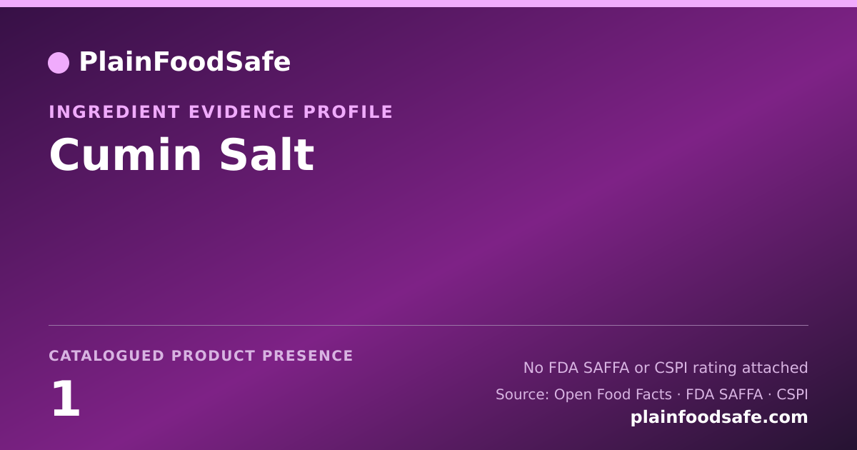 Share card for Cumin Salt Food Ingredient Evidence Profile