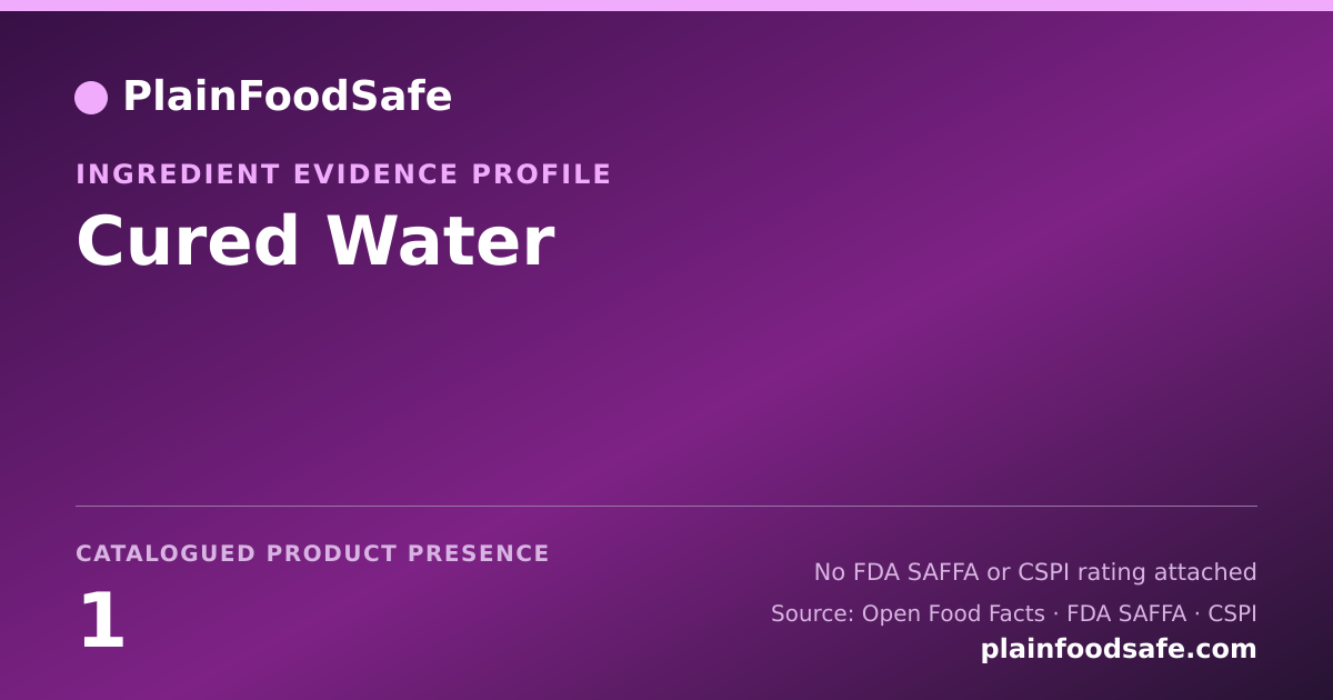 Share card for Cured Water Food Ingredient Evidence Profile