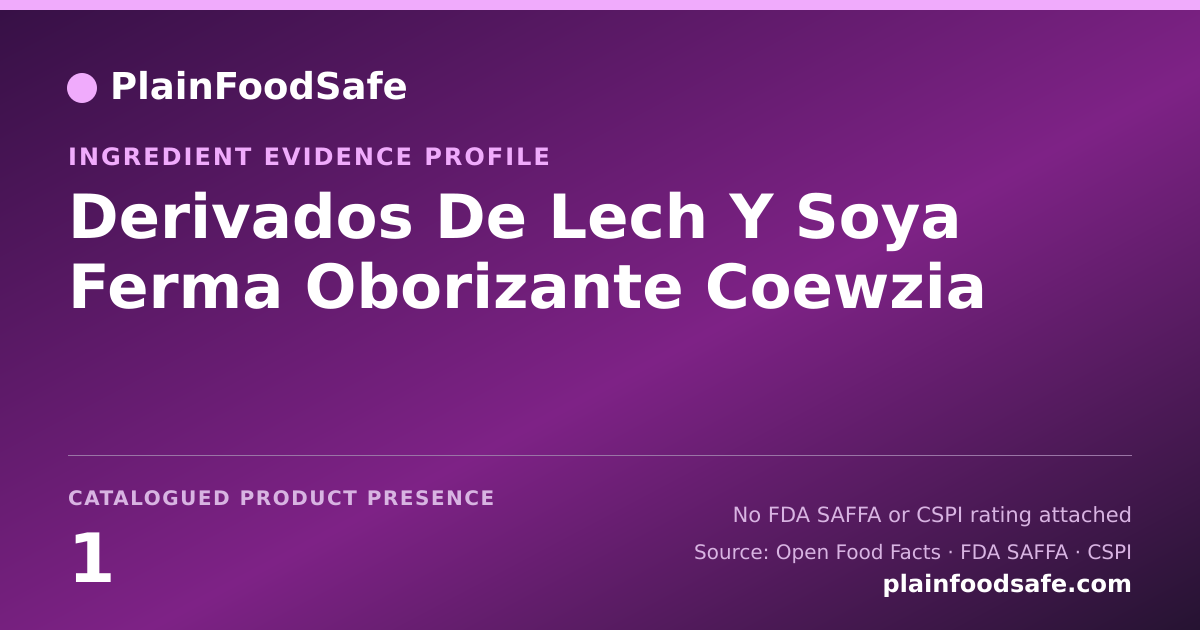 Share card for Derivados De Lech Y Soya Ferma Oborizante Coewzia Food Ingredient Evidence Profile
