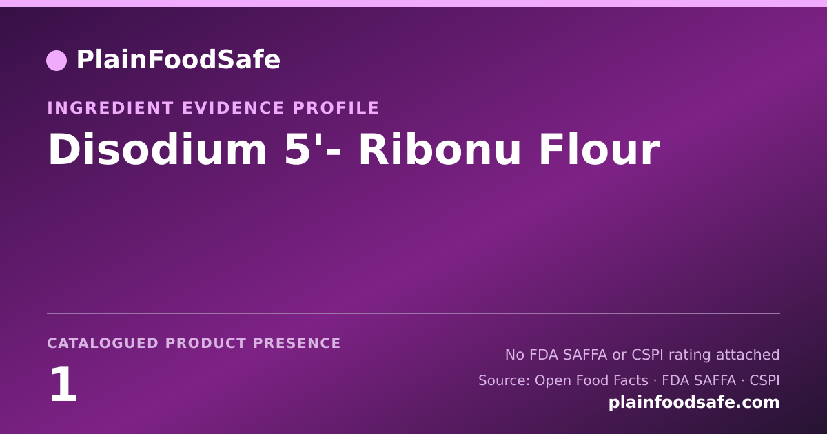 Share card for Disodium 5'- Ribonu Flour Food Ingredient Evidence Profile