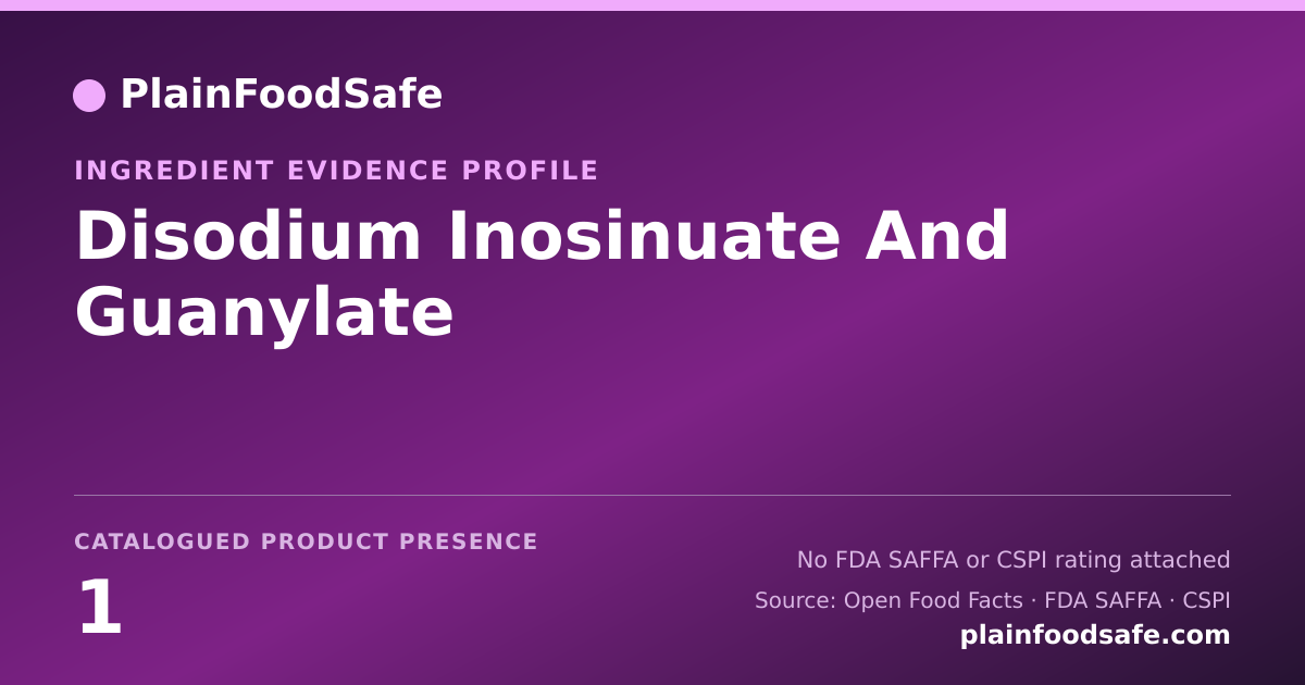 Share card for Disodium Inosinuate And Guanylate Food Ingredient Evidence Profile