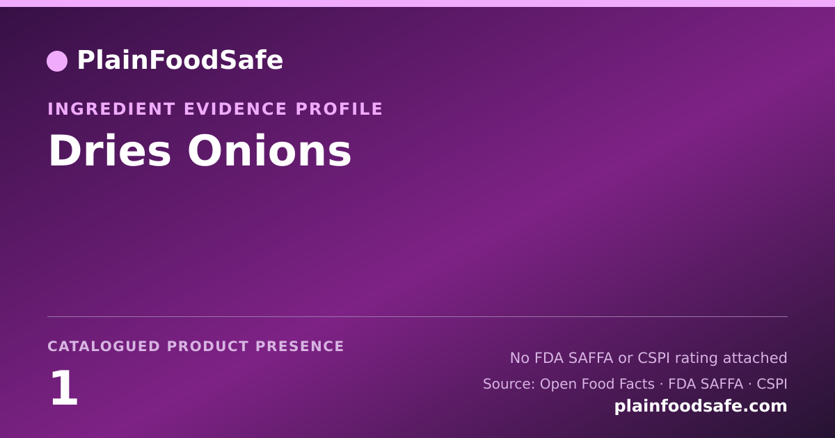 Share card for Dries Onions Food Ingredient Evidence Profile