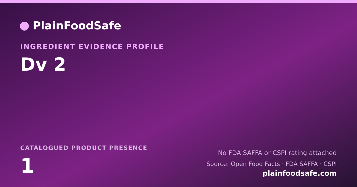 Share card for Dv 2 Food Ingredient Evidence Profile