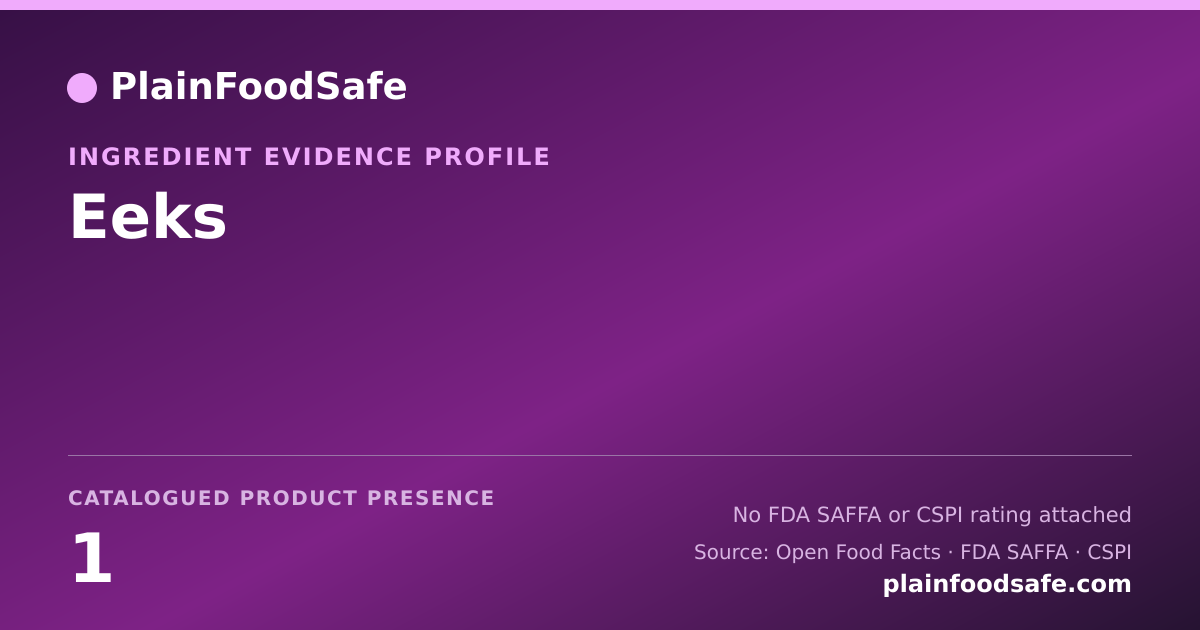 Share card for Eeks Food Ingredient Evidence Profile