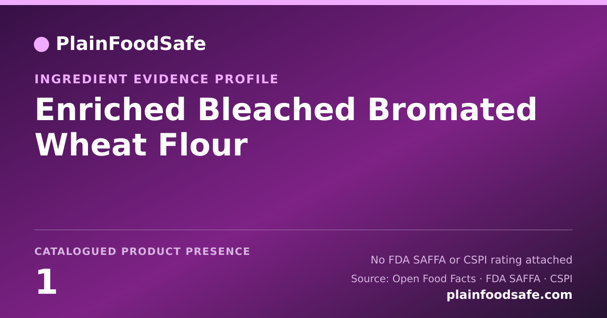 Share card for Enriched Bleached Bromated Wheat Flour Food Ingredient Evidence Profile