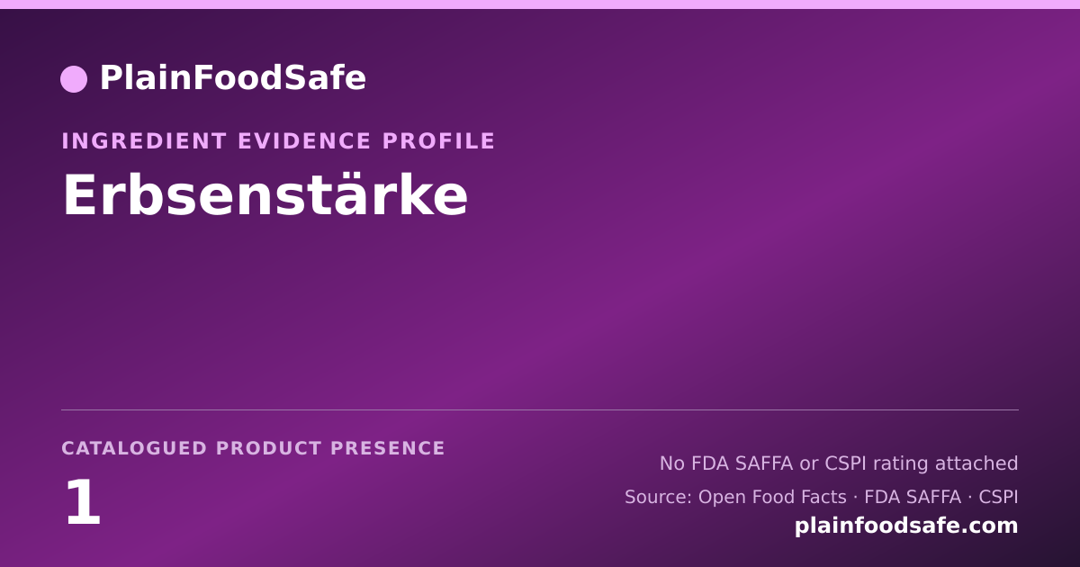 Share card for Erbsenstärke Food Ingredient Evidence Profile