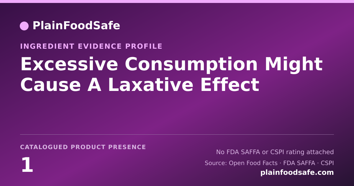 Share card for Excessive Consumption Might Cause A Laxative Effect Food Ingredient Evidence Profile