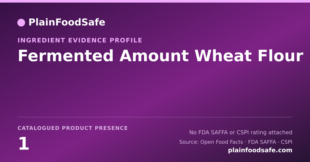 Share card for Fermented Amount Wheat Flour Food Ingredient Evidence Profile