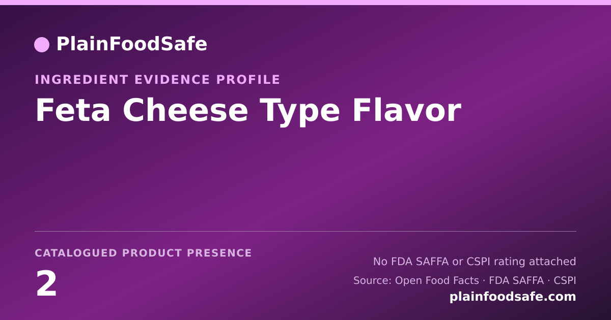 Share card for Feta Cheese Type Flavor Food Ingredient Evidence Profile