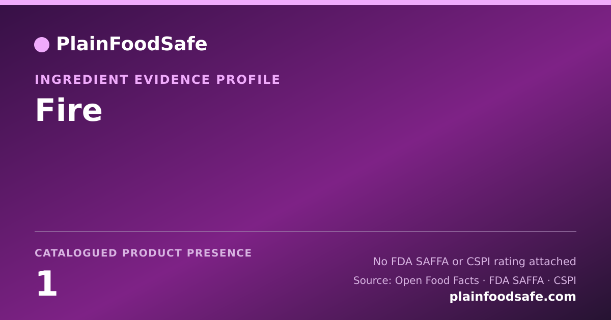 Share card for Fire Food Ingredient Evidence Profile