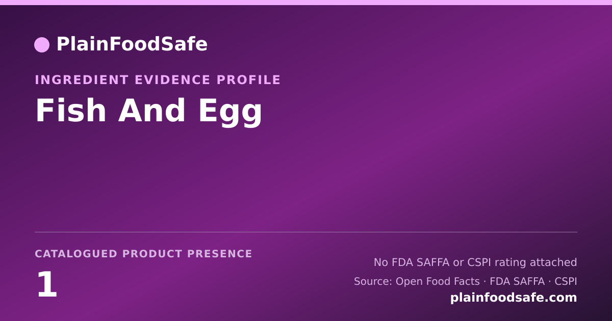 Share card for Fish And Egg Food Ingredient Evidence Profile