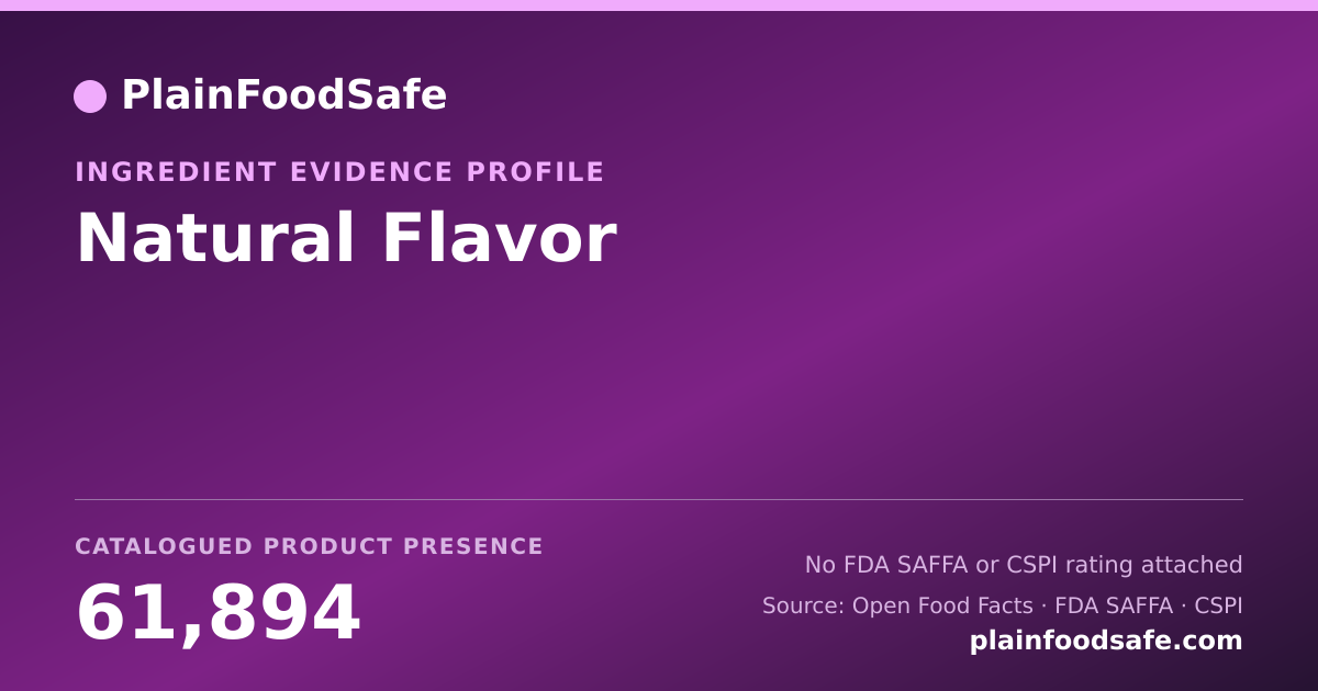 Share card for Natural Flavor Food Ingredient Evidence Profile