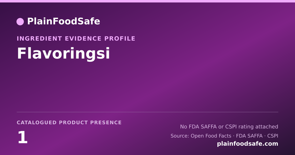 Share card for Flavoringsi Food Ingredient Evidence Profile