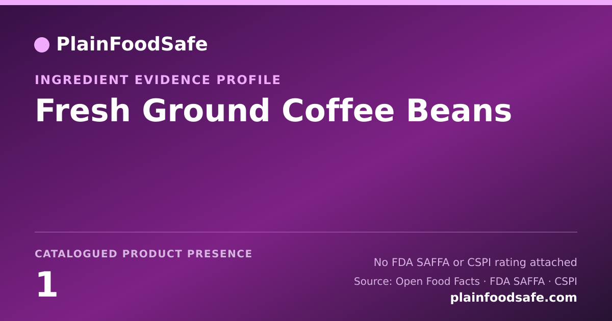 Share card for Fresh Ground Coffee Beans Food Ingredient Evidence Profile