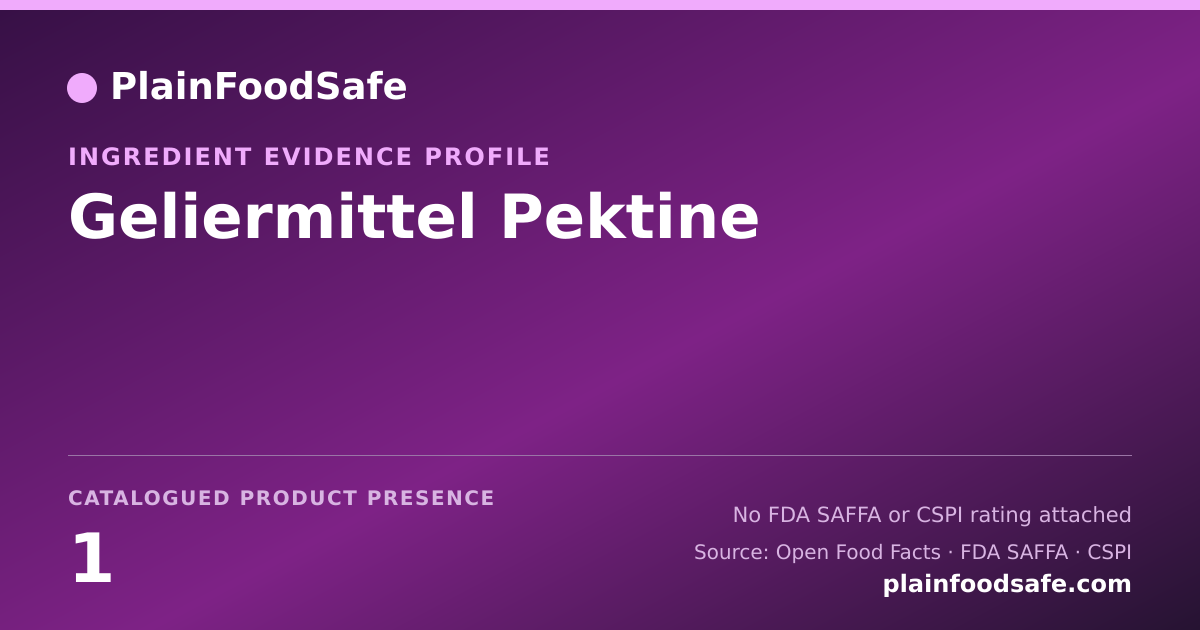 Share card for Geliermittel Pektine Food Ingredient Evidence Profile