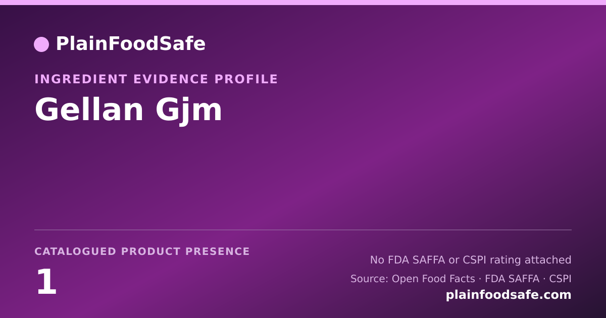 Share card for Gellan Gjm Food Ingredient Evidence Profile