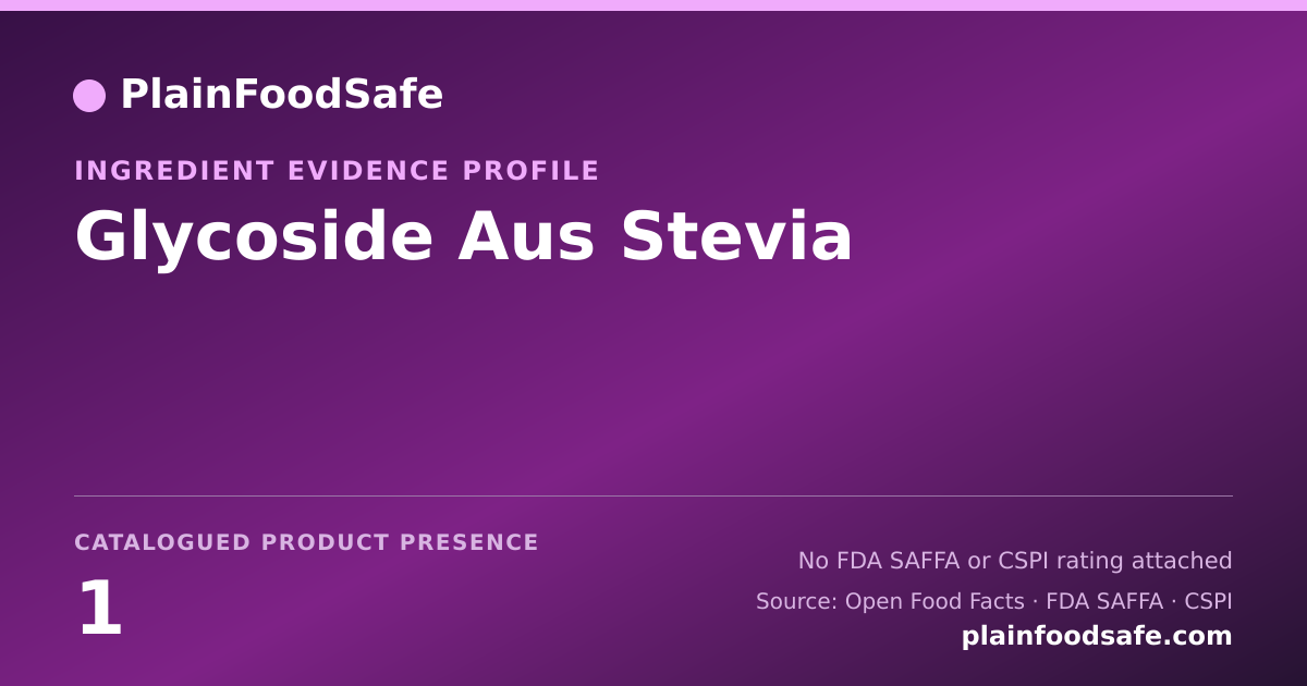Share card for Glycoside Aus Stevia Food Ingredient Evidence Profile