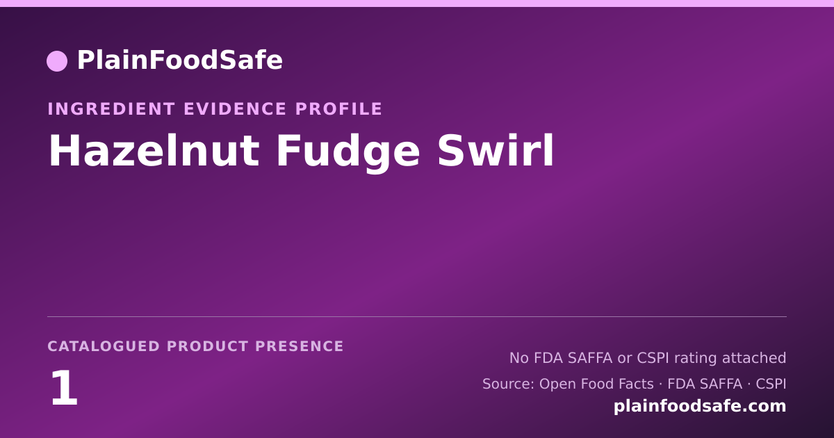Share card for Hazelnut Fudge Swirl Food Ingredient Evidence Profile