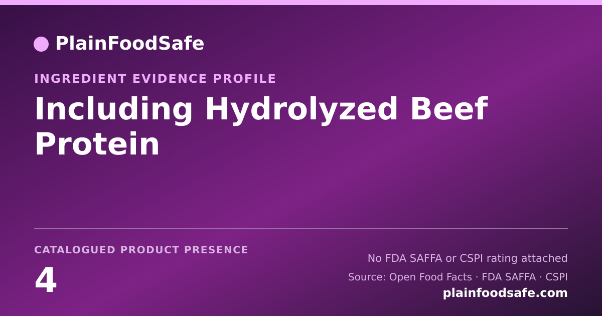 Share card for Including Hydrolyzed Beef Protein Food Ingredient Evidence Profile