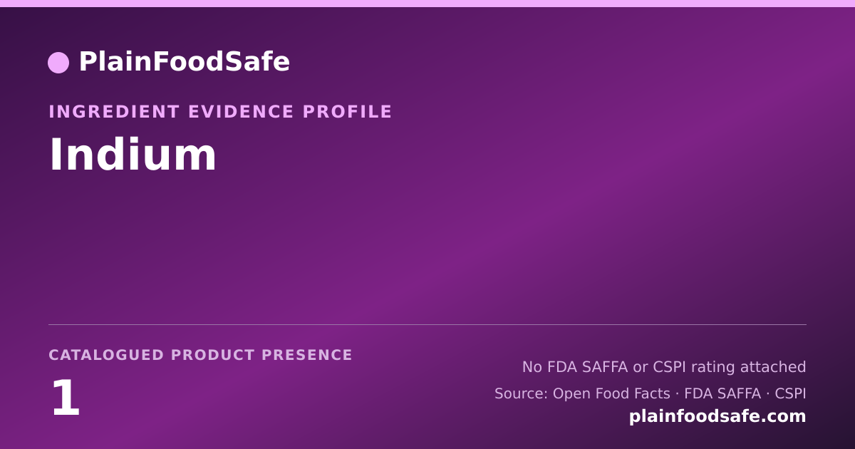 Share card for Indium Food Ingredient Evidence Profile