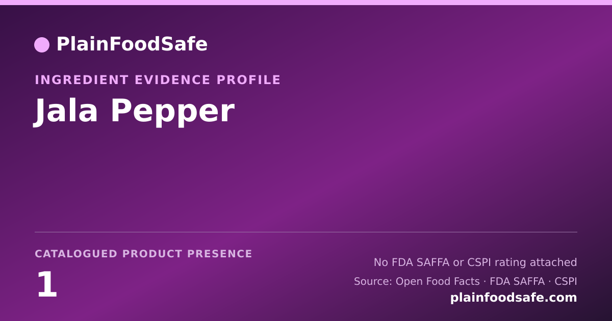 Share card for Jala Pepper Food Ingredient Evidence Profile