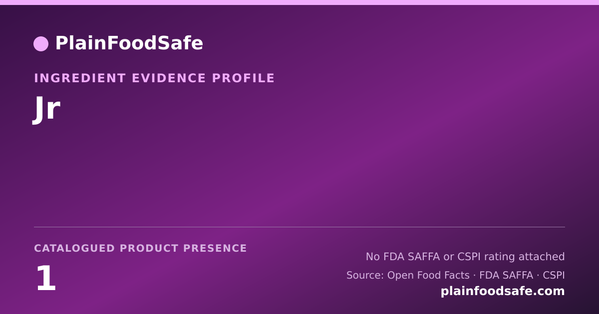 Share card for Jr Food Ingredient Evidence Profile