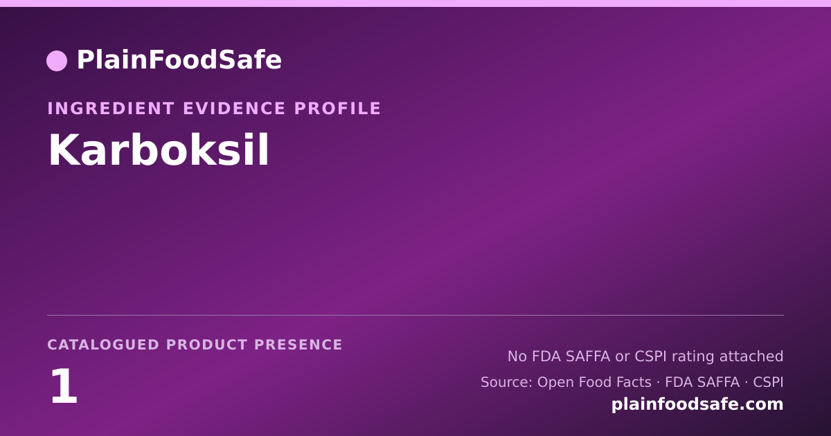 Share card for Karboksil Food Ingredient Evidence Profile