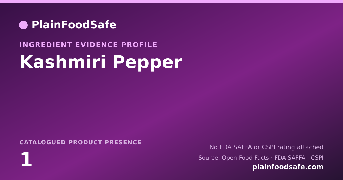 Share card for Kashmiri Pepper Food Ingredient Evidence Profile