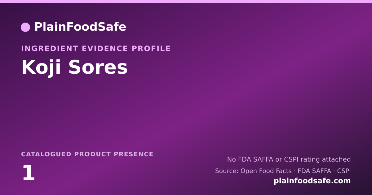 Share card for Koji Sores Food Ingredient Evidence Profile