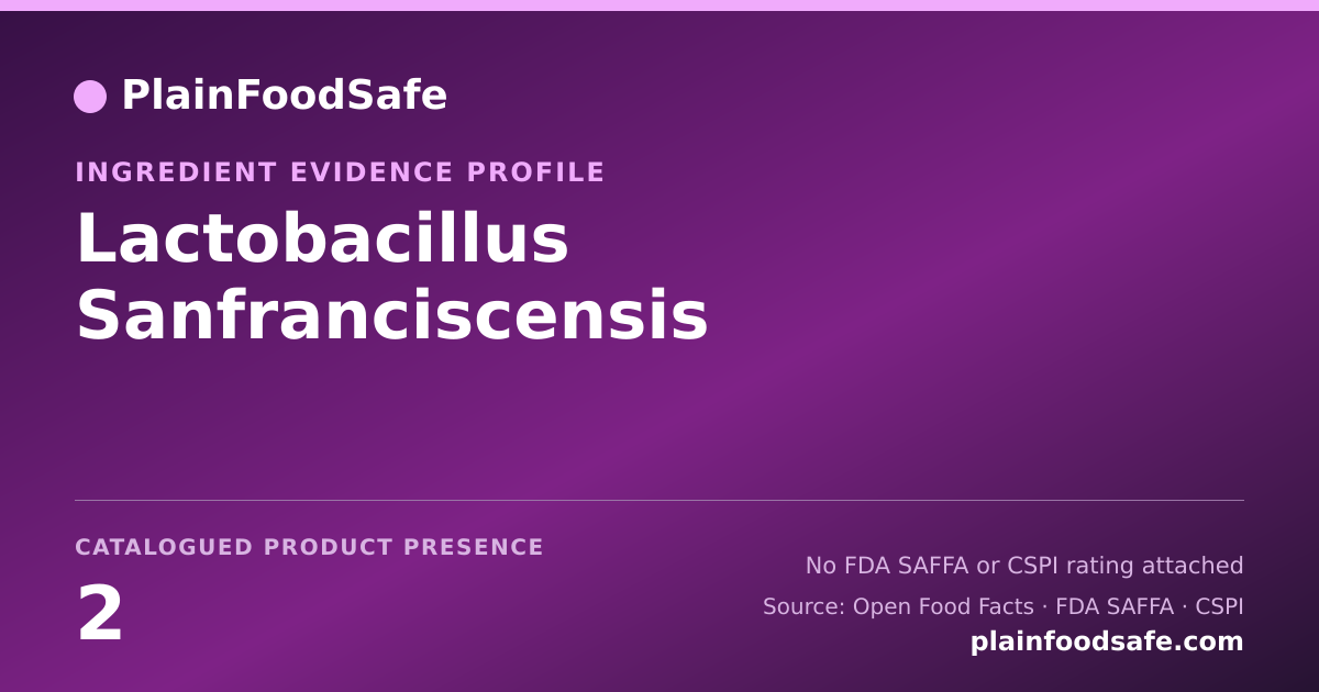 Share card for Lactobacillus Sanfranciscensis Food Ingredient Evidence Profile