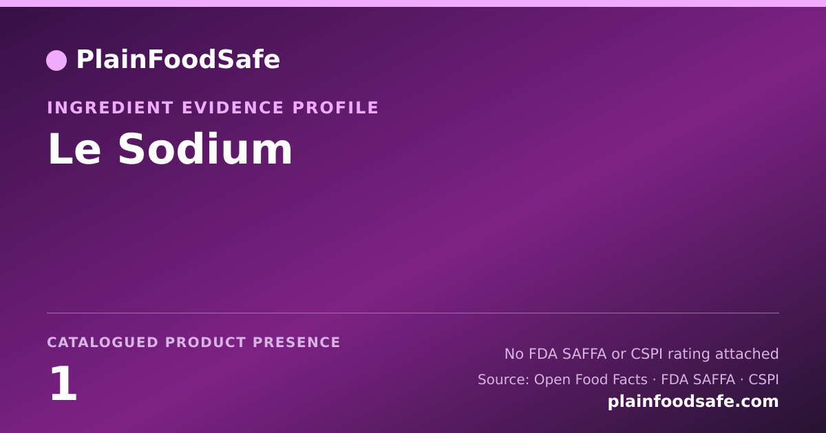 Share card for Le Sodium Food Ingredient Evidence Profile