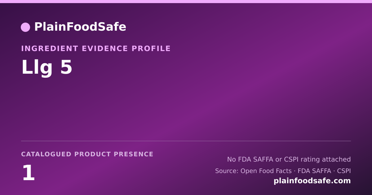 Share card for Llg 5 Food Ingredient Evidence Profile