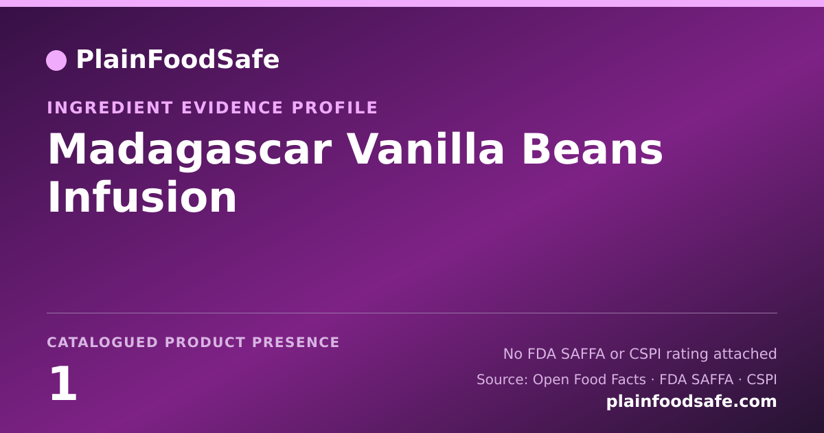 Share card for Madagascar Vanilla Beans Infusion Food Ingredient Evidence Profile