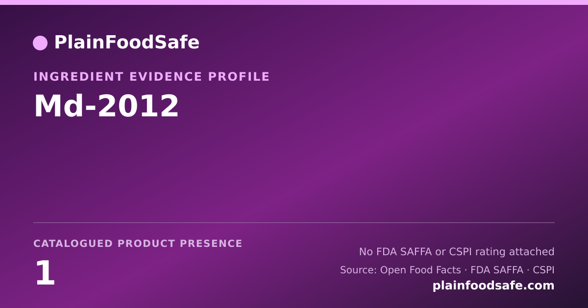 Share card for Md-2012 Food Ingredient Evidence Profile