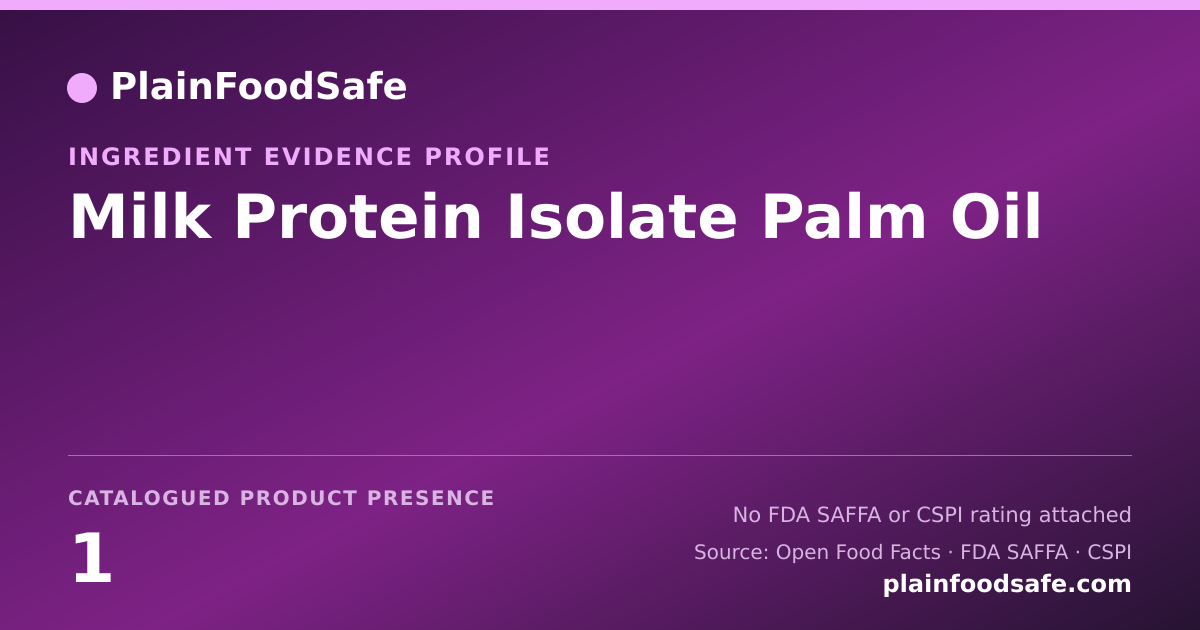 Share card for Milk Protein Isolate Palm Oil Food Ingredient Evidence Profile