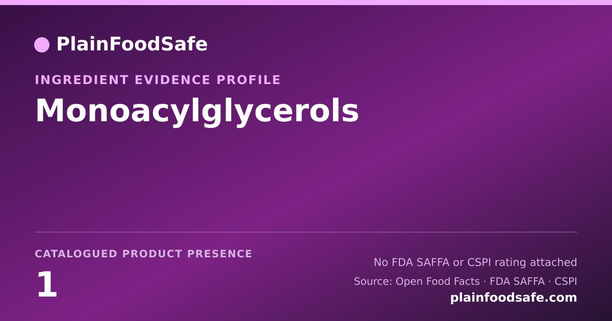 Share card for Monoacylglycerols Food Ingredient Evidence Profile