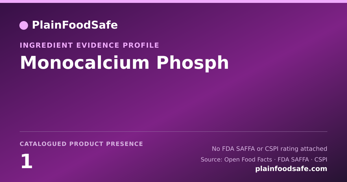 Share card for Monocalcium Phosph Food Ingredient Evidence Profile