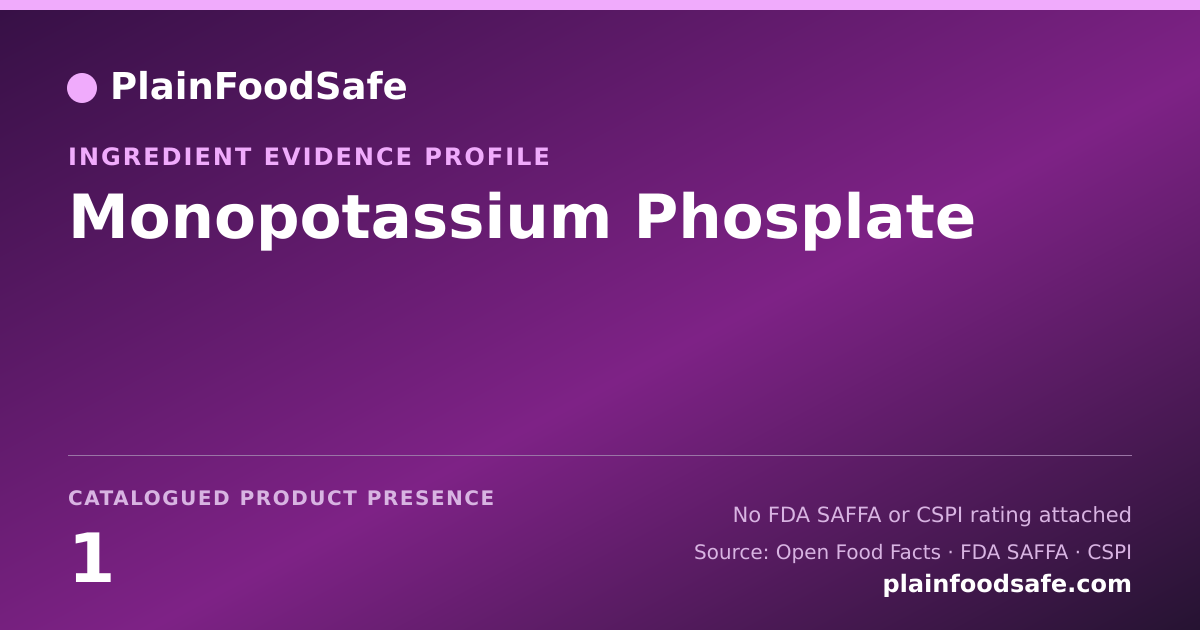 Share card for Monopotassium Phosplate Food Ingredient Evidence Profile