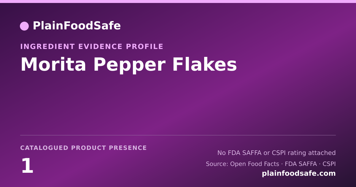 Share card for Morita Pepper Flakes Food Ingredient Evidence Profile