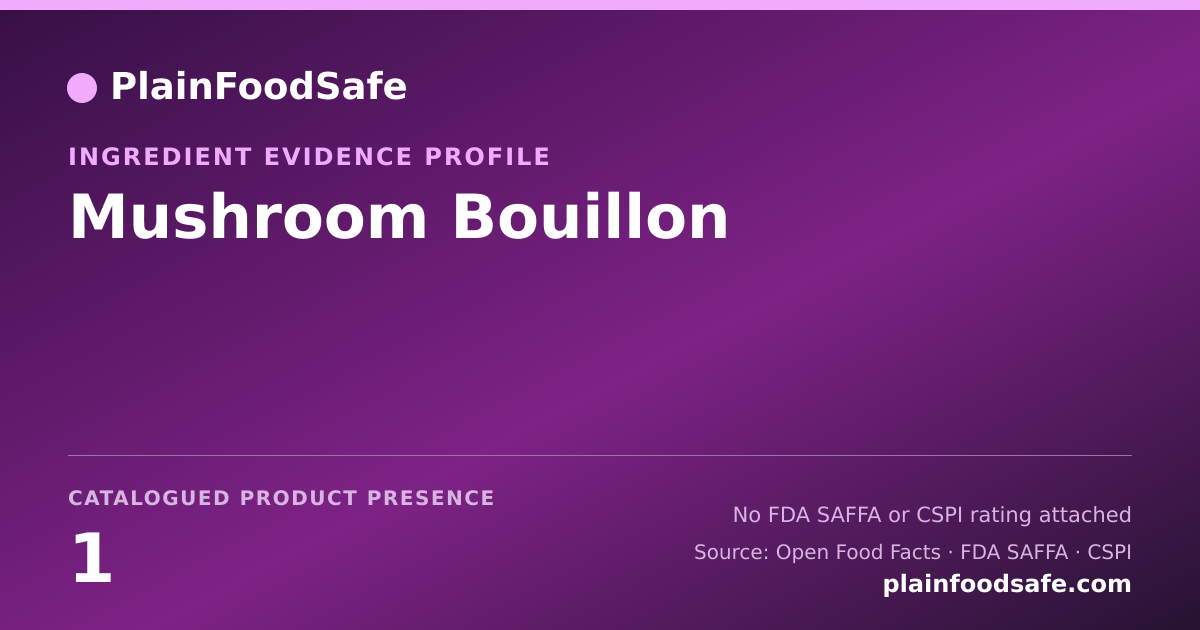 Share card for Mushroom Bouillon Food Ingredient Evidence Profile