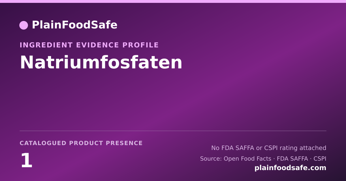 Share card for Natriumfosfaten Food Ingredient Evidence Profile