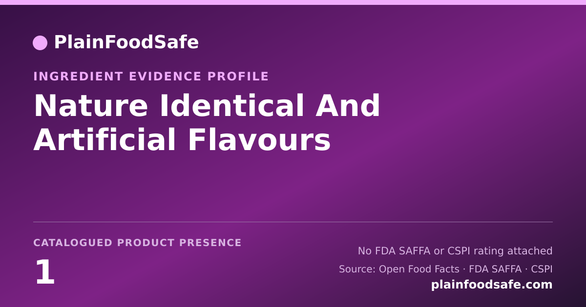 Share card for Nature Identical And Artificial Flavours Food Ingredient Evidence Profile