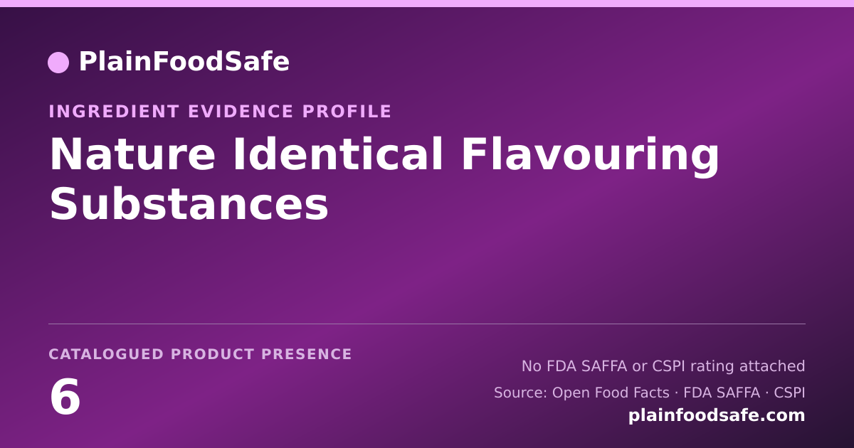 Share card for Nature Identical Flavouring Substances Food Ingredient Evidence Profile