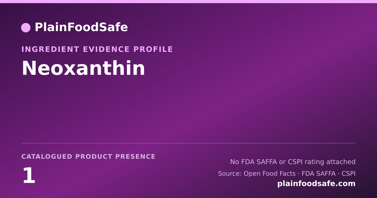 Share card for Neoxanthin Food Ingredient Evidence Profile