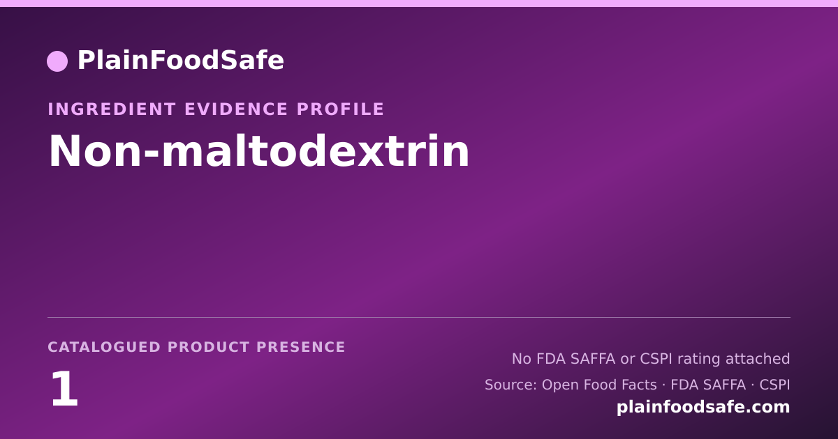 Share card for Non-maltodextrin Food Ingredient Evidence Profile